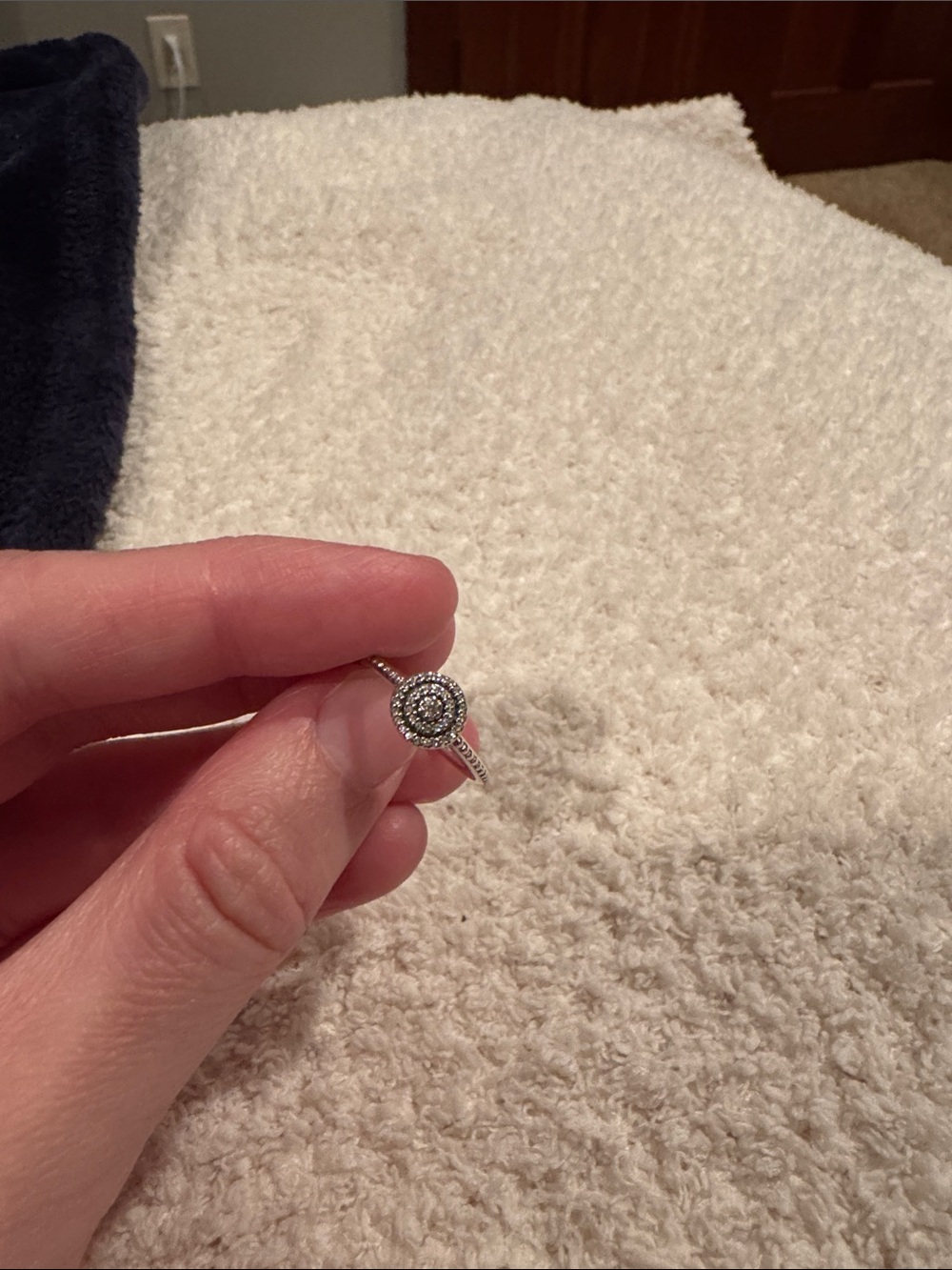 Pandora Silver Ring with Sparkling Stones